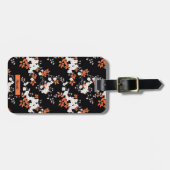 Coral Blossom Elegance Personalisiertes Gepäck Gepäckanhänger (Vorderseite horizontal)