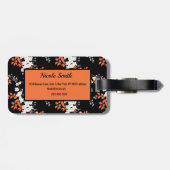 Coral Blossom Elegance Personalisiertes Gepäck Gepäckanhänger (Rückseite horizontal)