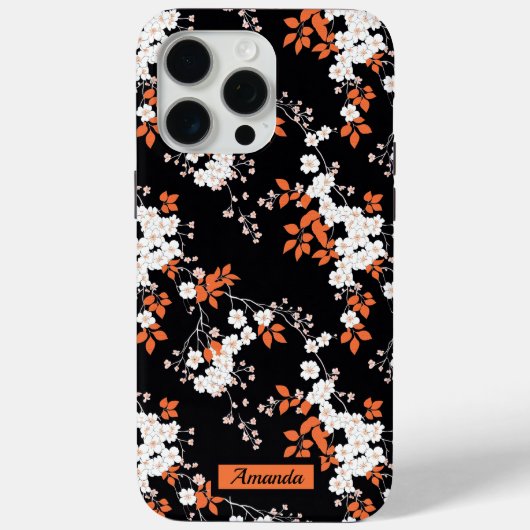 Coral Blossom Elegance Personalisiertes TelefonCas Case-Mate iPhone Hülle (Rückseite)