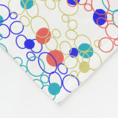Coral Blue Aqua Lime Green Circles Punkte Fleecedecke (Ecke)