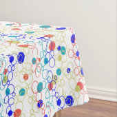 Coral Blue Aqua Lime Green Circles Punkte Tischdecke (Beispiel)