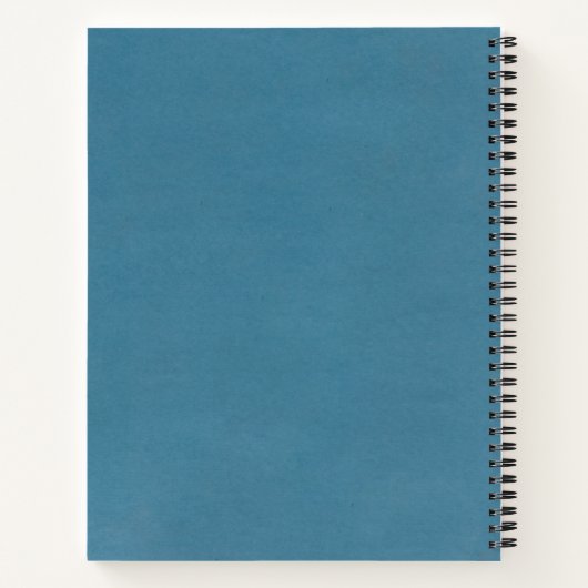 Coral & Blue Custom Notizblock (Rückseite)