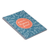 Coral & Blue Custom Pregnancy Journal Notizblock (Rechte Seite)