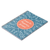 Coral & Blue Custom Pregnancy Journal Notizblock (Linke Seite)