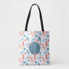 Coral Blue Naugram Muster Tasche
