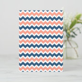 Coral Blue Nautical Custom Baby Shower Einladungen (Stehend Vorderseite)