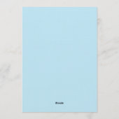 Coral Blue Painterly Bloom Wedding Einladung (Rückseite)