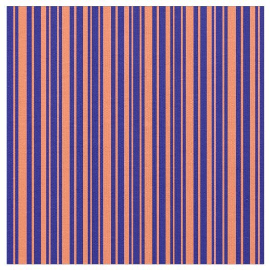 Coral & Blue Streifen Stoff (Nahaufnahme)