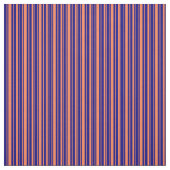 Coral & Blue Streifen Stoff (Muster)