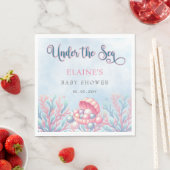 Coral Blue unter der Sea Marine Life Baby Dusche Serviette (Beispiel)