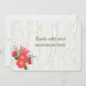 Coral Blume, Crackle Paint, Happy Birthday Card Karte (Rückseite)