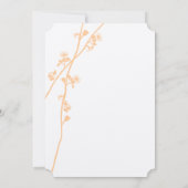 Coral Blume Gray Schriftart Wilde Blume Hochzeit Einladung (Rückseite)