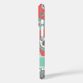Coral Bohemisch Paisley Custom Monogram Case-Mate iPhone Hülle (Rückseite / Links)