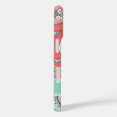 Coral Bohemisch Paisley Custom Monogram Case-Mate iPhone Hülle (Rückseite / Rechts)