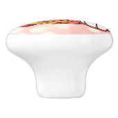 Coral Bokeh Fairy und Unicorn Keramikknauf (Seitenansicht)