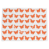 Coral Bold Mod Butterflies Große Geschenktüte (Vorderseite)