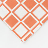 Coral Bold Mod Squares Fleecedecke (Ecke)