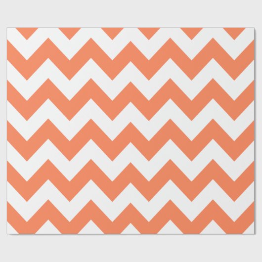 Coral Bold Zickzack Geschenkpapier (Flach)