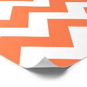 Coral Bold Zickzack Poster (Ecke)