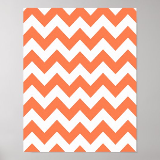 Coral Bold Zickzack Poster (Vorne)