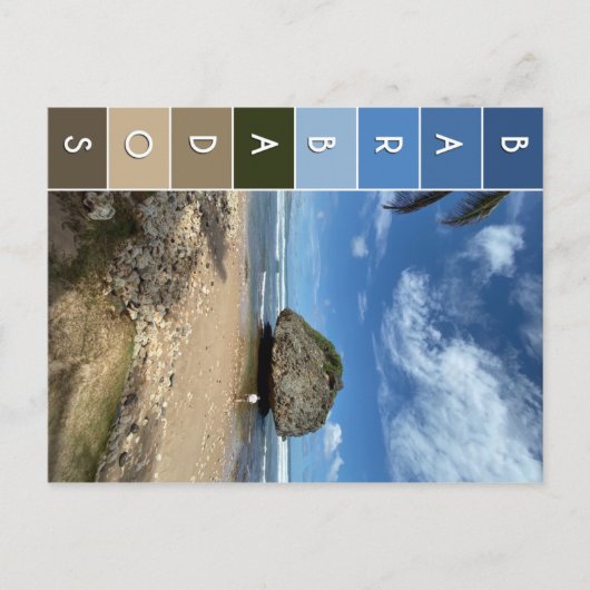 Coral Boulder - Bathsheba, Barbados Postkarte (Vorderseite)