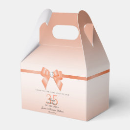 Coral Bow & Ribbon 35. Hochzeitstag Geschenkschachtel