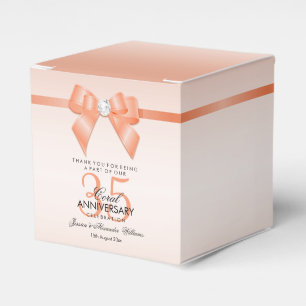 Coral Bow & Ribbon 35. Hochzeitstag Geschenkschachtel