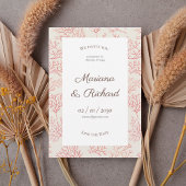 Coral Branch Save the Date Invitation Einladung