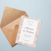Coral Branch Save the Date Invitation Einladung