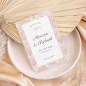 Coral Branch Save the Date Invitation Einladung