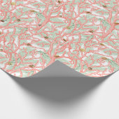 Coral Branch Seashells Coastal Geschenkpapier (Ecke)