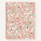 Coral Branch Seashells Coastal Notizblock (Vorderseite)