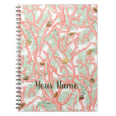 Coral Branches mit Seashells Writing Journal Notizblock (Vorderseite)