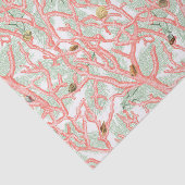 Coral Branches with Seashells Nautical Pattern Seidenpapier (Ausschnitt)