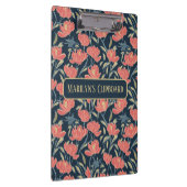 Coral Breeze Floral Personalisiert Klemmbrett (Rechts)