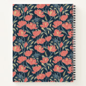 Coral Breeze Floral Personalisiert Notizblock (Rückseite)