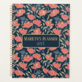 Coral Breeze Floral Personalisiert Planner Planer (Vorderseite)