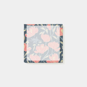 Coral Breeze Floral Post-it Klebezettel