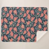 Coral Breeze Floral Sherpadecke (Vorderseite (Horizontal))