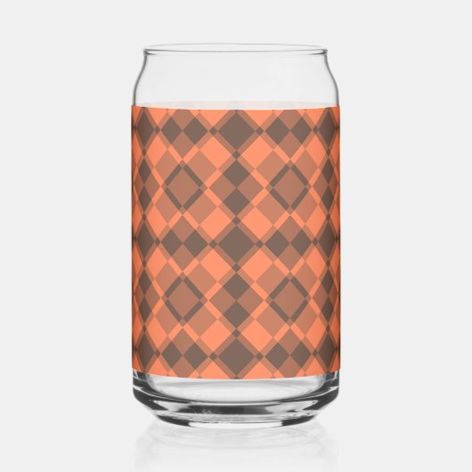 Coral Brown Checker Argyle Pattern Dosenglas (Links)