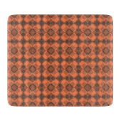 Coral Brown Checker Argyle Pattern Schneidebrett (Vorderseite)