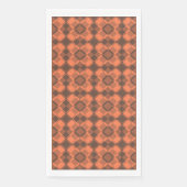 Coral Brown Checker Argyle Pattern Serviette (Vorderseite)