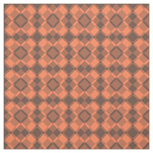 Coral Brown Checker Argyle Pattern Stoff (Muster)