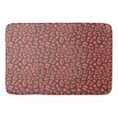 Coral Brown Leopard Print Badematte (Vorderseite)