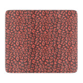 Coral Brown Leopard Print Schneidebrett (Vorderseite)