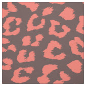 Coral Brown Leopard Print Stoff (Muster)