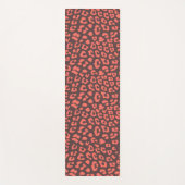 Coral Brown Leopard Print Yogamatte (Vorderseite)