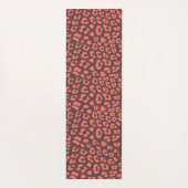 Coral Brown Leopard Print Yogamatte (Rückseite)