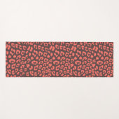 Coral Brown Leopard Print Yogamatte (Vorderseite (Horizontal))