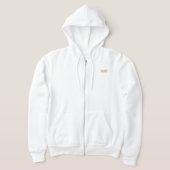 Coral + Brown Monogram Wedding Party Zip-Up Hoodie (Ablage )
